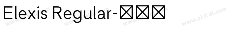 Elexis Regular字体转换 Elexis Regular字体转换
